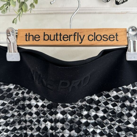 Women's Nike Pro Plus Small Hyperwarm Textured Brushed Leggings Black - Picture 5 of 5